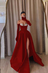 Black A Line Prom Dress Sleeveless Sweetheart Beaded Evening Dress