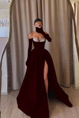 Black A Line Prom Dress Sleeveless Sweetheart Beaded Evening Dress