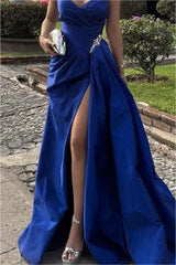 Blue Mermaid Prom Dress Sweetheart Beaded Evening Dress