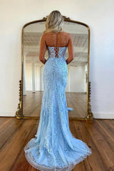 Purple Sweetheart Mermaid Prom Dress With Appliques