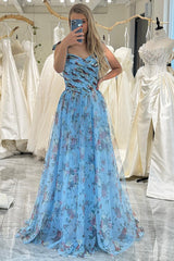 Convertible Prom Dress A Line Tulle Long Evening Dress