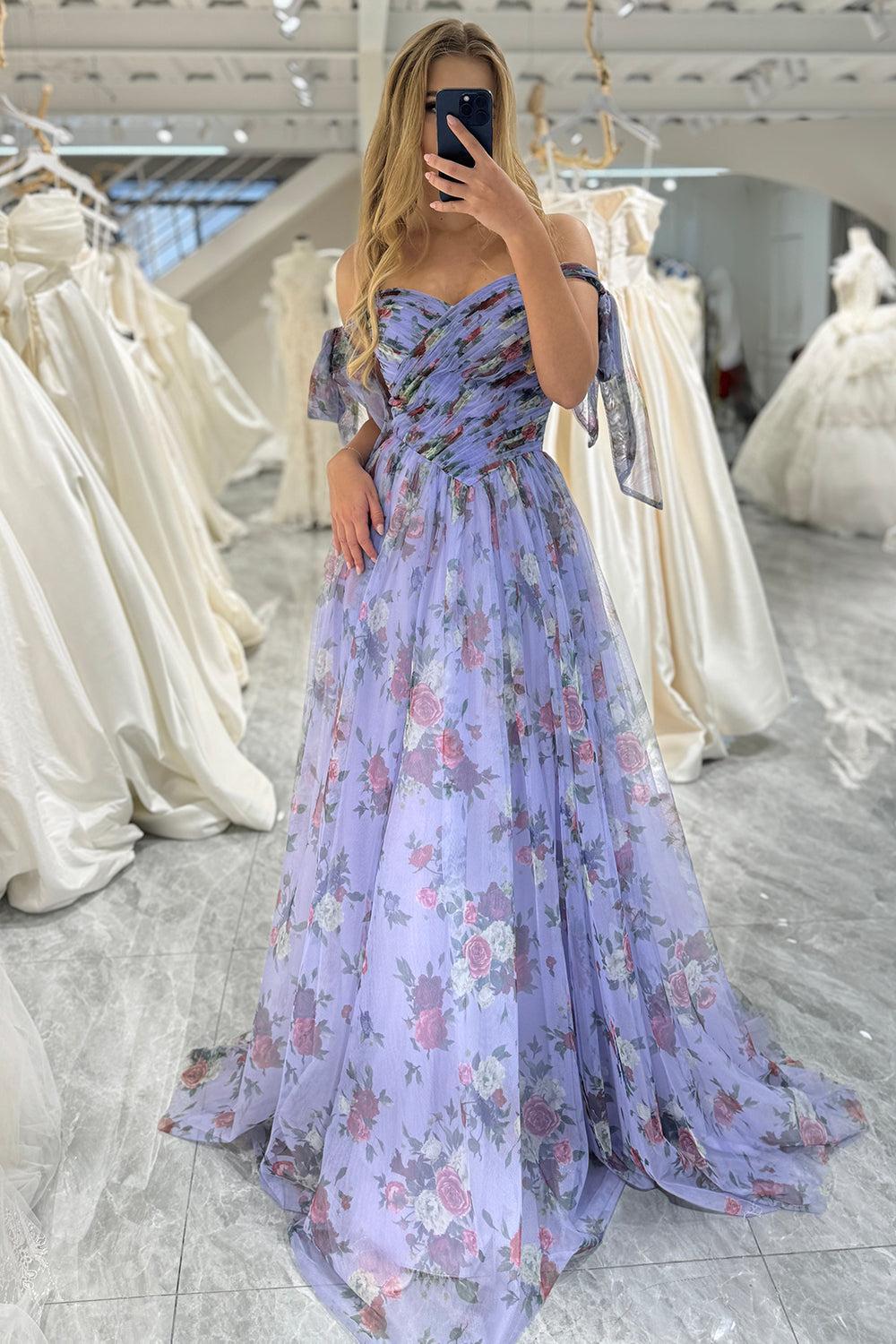 Convertible Prom Dress A Line Tulle Long Evening Dress
