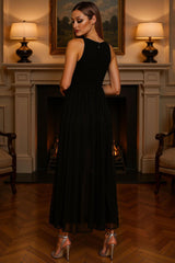 Dreamyannie Black Chiffon Ankle Length Mother Of The Bride Jumpsuits With Cape