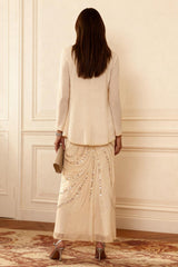 Dreamyannie Champagne Sequins 2 Piece Ankle Length Mother Of The Bride Dress With Jacket