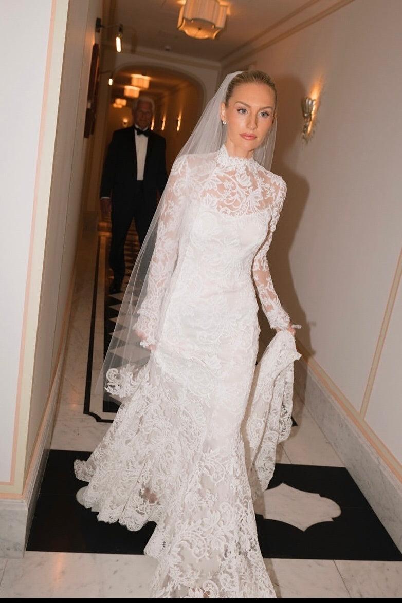 Dreamyannie UK Mermaid Beach Wedding Dress Long Sleeve High Neck Lace Bridal Gown Dreamyannie UK Mermaid Beach Wedding Dress Long Sleeve High Neck Lace Bridal Gown
