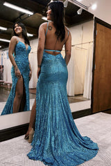 Dreamyannie Mermaid Spaghetti Straps Orange Prom Dress Evening Dress With 3D Flowers