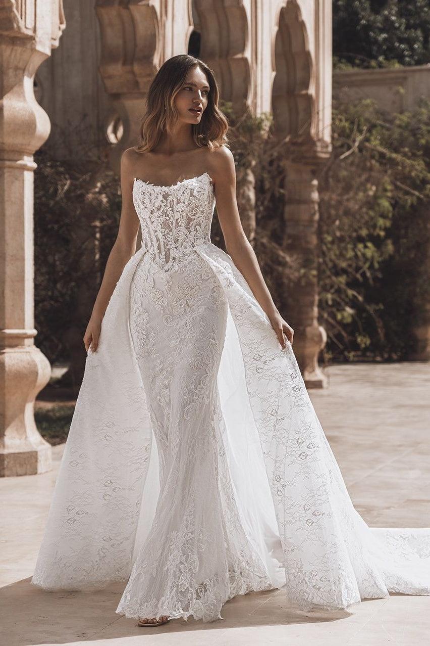 Dreamyannie Beach Strapless Wedding Dress Corset Lace Appliques Bridal Gown Dreamyannie UK Dreamyannie Beach Strapless Wedding Dress Corset Lace Appliques Bridal Gown Dreamyannie UK