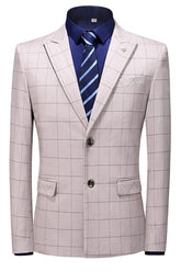 Dusty Pink Peaked Lapel 2 Piece Fancy Business Suit