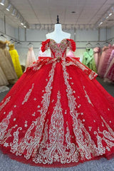 Glitter Red Quinceanera Dress Lace Applique V Neck Beading Sequins Spaghetti Corset Sweet 16 Ball Gown Dress