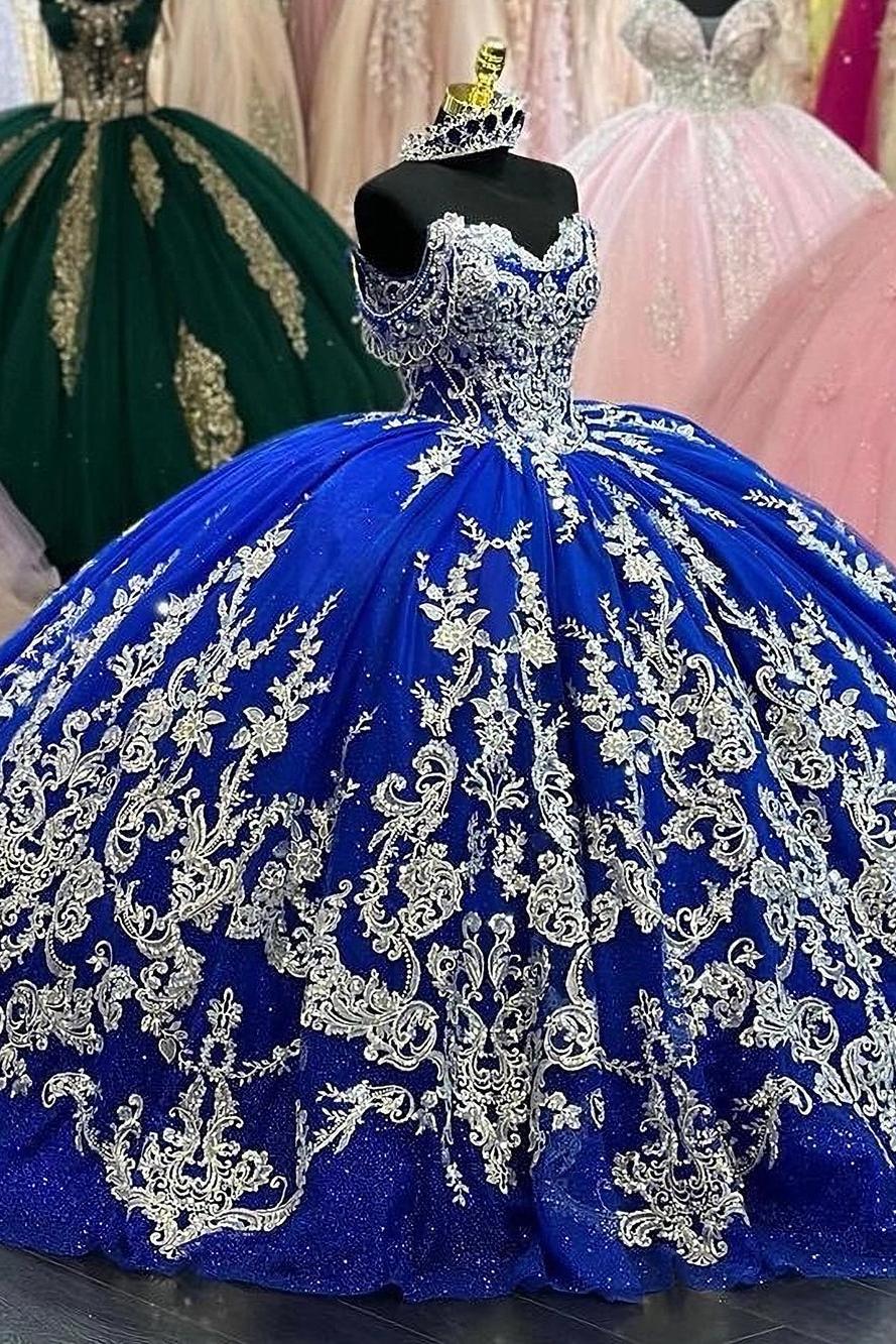 Dreamyannie UK Gorgeous Ball Gown Off Shoulder Lace Appliques Beaded Royal Blue Tulle Princess Quinceanera Dress Formal Prom Party Gown For Sweet 16 Dress Dreamyannie UK Gorgeous Ball Gown Off Shoulder Lace Appliques Beaded Royal Blue Tulle Princess Quinceanera Dress Formal Prom Party Gown For Sweet 16 Dress