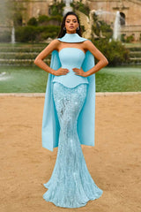 Green Mermaid Prom Dress Sleeveless Strapless Evening Dress With Lace Appliques