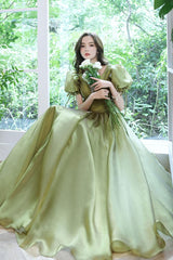Green Prom Dress Tulle Long Evening Dress