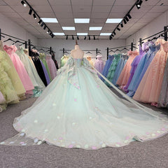 Green Quinceanera Dress Sweet 15 Evening Dress Crystal Sleeveless Ball Gown Beading Sweet 16 Dress