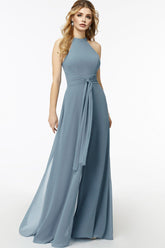 High Neck Bridesmaid Dresses With Cascading Ruffles Jumpsuit/Pantsuit