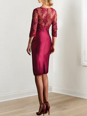 Knee-Length Mother of the Bride Sheath/Column Dresses
