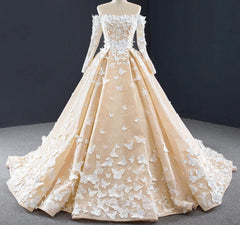 Long Sleeve Quinceanera Dress Off the Shoulder Butterfly Ball Gown Sweet 16 Dress