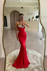 Mermaid Prom Dress Sweetheart Beaded Evening Dress