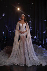 Mermaid Wedding Dress Sequined Formal Dress