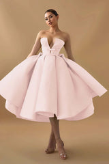 Mint Green Graduation Dress Strapless Sleeveless A Line Cocktail Dress With Ruffles