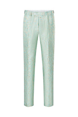Mint Shawl Lapel Jacquard One Button Men's Prom Suit Blazer Pants