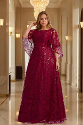 Mother of the Bride Princess A-Line Dresses Featuring Applique and Sequins
