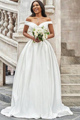 Off-the-Shoulder A-Line Wedding Dresses