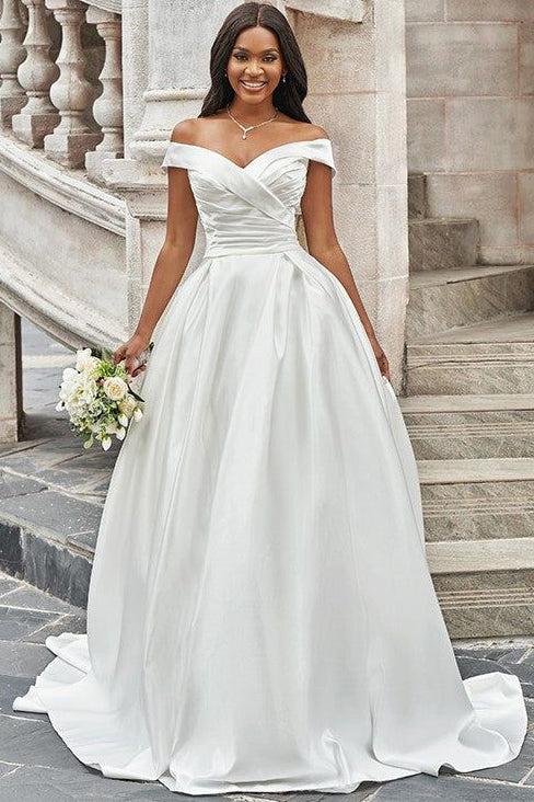 Off-the-Shoulder A-Line Wedding Dresses