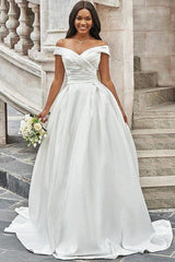 Off-the-Shoulder A-Line Wedding Dresses