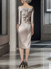 Off-the-Shoulder Column Gowns for the Mother of the Bride