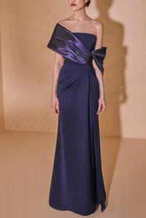 Off-the-Shoulder Ruched Sheath/Column Dresses for the Mother of the Bride