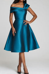 One-Shoulder A-Line Princess Gown for the Mother of the Bride