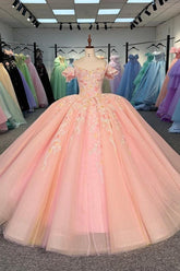 Pink 2025 Quinceanera Dress Sweet 15 Evening Dress Crystal Sleeveless Beading Ball Gown Dress