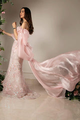 Pink Mermaid Prom Dress Sweetheart Sequined Evening Dress
