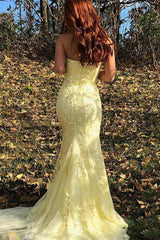 Pink Prom Dress Strapless Lace Long Evening Dress with Slit