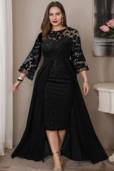 Plus Size Mother of the Bride A-Line/Princess Sweetheart Asymmetrical Dress with Appliques