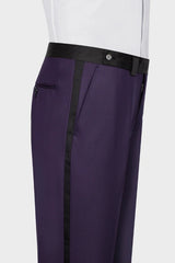 Purple Shawl Lapel 3 Piece Wedding Suit