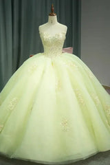 Quinceanera Dress With Strapless Floral Beaded Mexican Sweet 16 Dress Ball Gown Dress