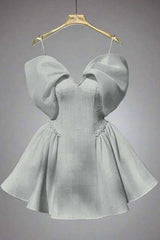 Spaghetti Straps Graduation Dress Sleeveless Short A Line Cocktail Dress With Sequins