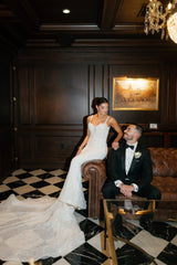 Spaghetti Straps Wedding Dress Mermaid Sleeveless Backless Beaded Bridal Dress