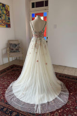 Square Neck Prom Dress A Line Champagne Tulle Sleeveless Formal Dress