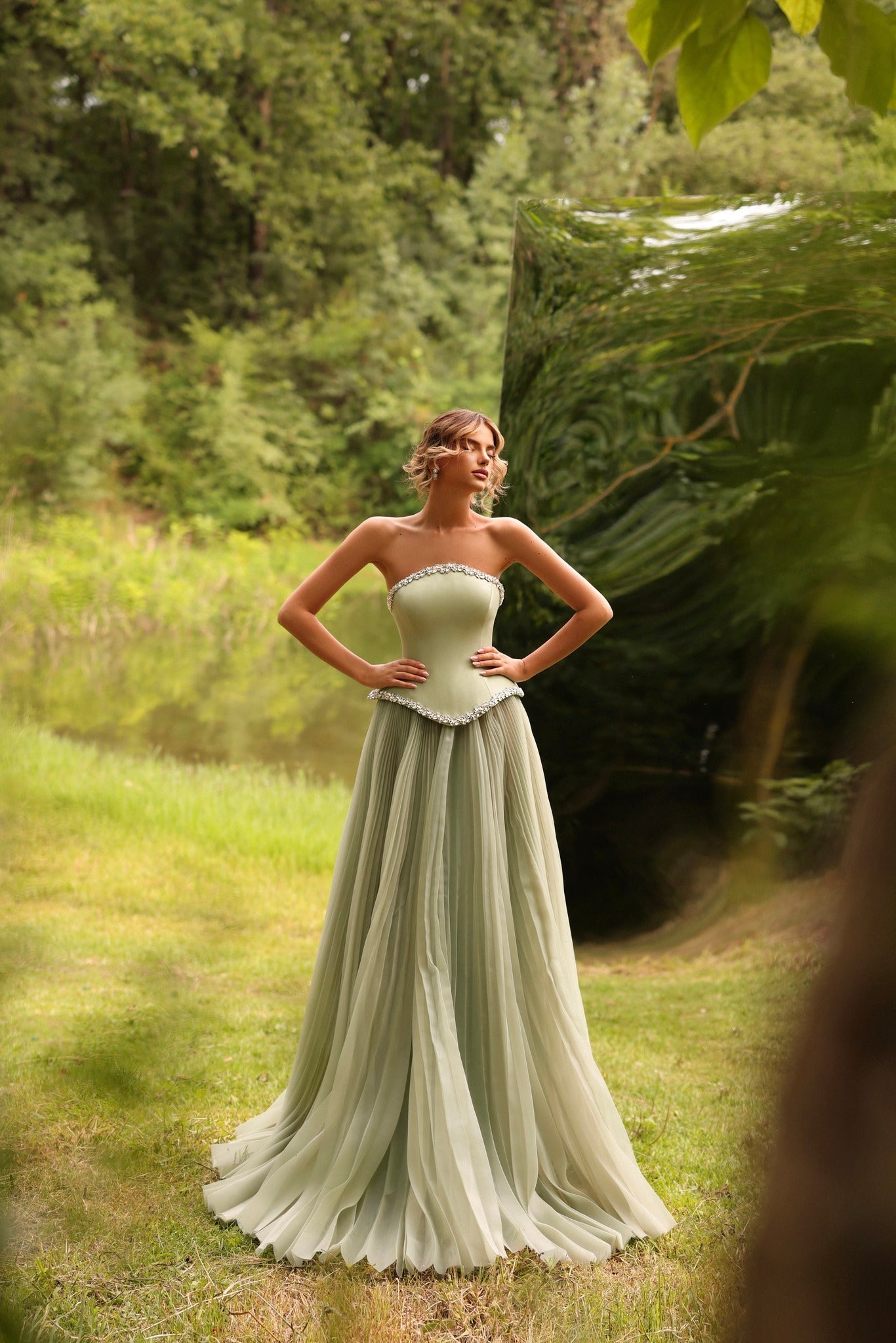 Dreamyannie Women Strapless A Line Formal Dress Beaded Green Corset Prom Dress Dreamyannie UK Dreamyannie Women Strapless A Line Formal Dress Beaded Green Corset Prom Dress Dreamyannie UK