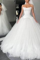 Strapless Ball-Gown Simple Vintage Wedding Dresses : Strapless Ball-Gown Simple Vintage Wedding Dresses