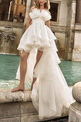 Strapless Sleeveless Sweep Train Wedding Dresses