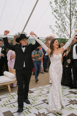 Dreamyannie Strapless Beach Wedding Dress Lace Mermaid Bridal Gown