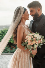 Sweetheart Beach Wedding Dress Lace Appliques Mermaid Bridal Dress With Panel Train