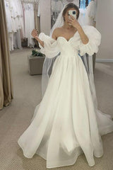 Sweetheart Organza Wedding Dresses - Princess Style