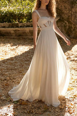 Sweetheart Sleeveless Boho Beach Wedding Dress with Front Split