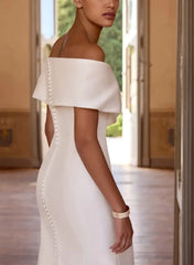 Trumpet Mermaid Sweetheart Sleeveless Court Train Wedding Dress