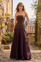 Trumpet/Mermaid Strapless Sleeveless Floor-Length Bridesmaid Dresses