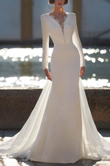 Trumpet/Mermaid Wedding Dresses with Long Sleeves